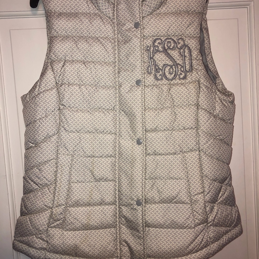 Monogrammed Gap Puffer Vest